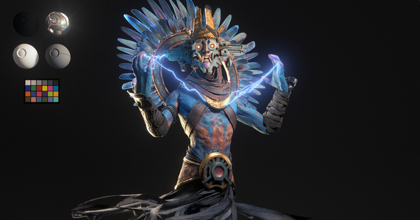 Aztec God Tlaloc - Walk Animation